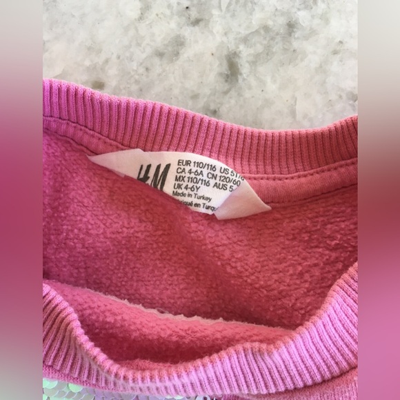 H&M Sequin Apple Sweatshirt - Picture 6 of 7